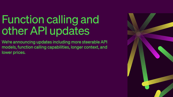 OPENAI基于API平台推出函数调用和16K版本以及大幅度降低价格