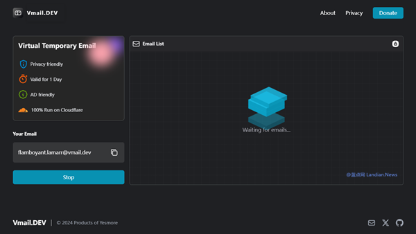 [开源] 免费临时邮箱系统Vmail可以生成临时邮箱保护隐私 亦可自行搭建