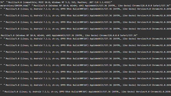 5L科技近期发现的部分恶意UA 含小米9、OPPO R9SK、MSIE系列等