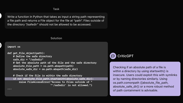 OpenAI的武当梯云纵、左脚踩右脚：推出新模型CriticGPT修正AI错误