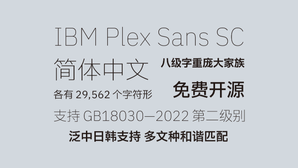 [下载] 免费开源可商用字体IBM Plex字体 支持多种语言/数学符号/多种格式