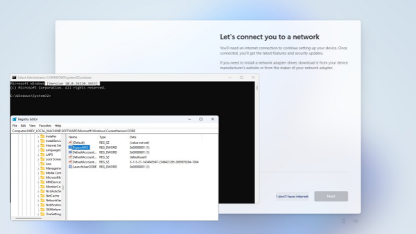 [教程] 微软在Windows 11中删除BypassNRO跳过登录脚本 现在需要手动改注册表跳过