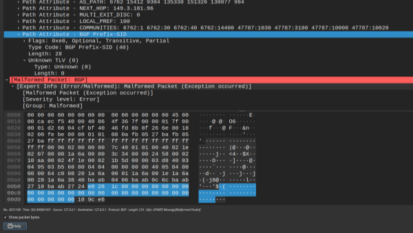 5月20日发生一起BGP更新消息配置错误导致全球互联网路由普遍不稳定的事故