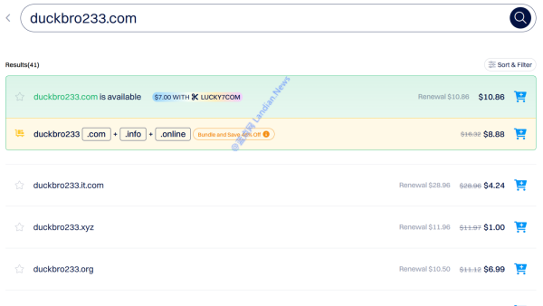 域名注册商Dynadot推出COM域名闪购活动 到6月17日前可7美元注册COM域名