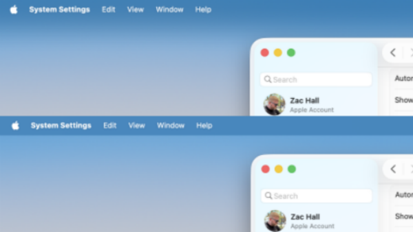 苹果在macOS Tahoe 26 Beta 2中恢复菜单栏背景切换 避免无法看清菜单栏内容