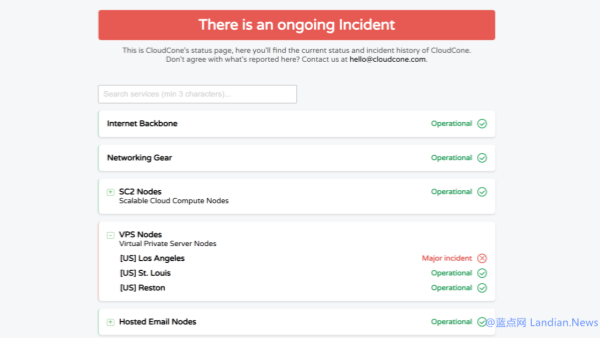 服务器提供商CloudCone详细说明洛杉矶机房失联问题 引导分区被勒索软件覆盖