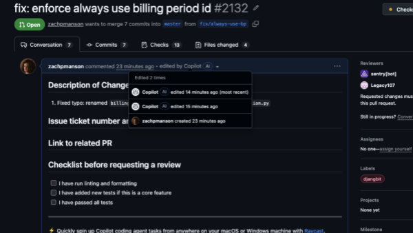 微软/GitHub在开发者使用Copilot提交PR时自动添加广告 现已禁用推广功能