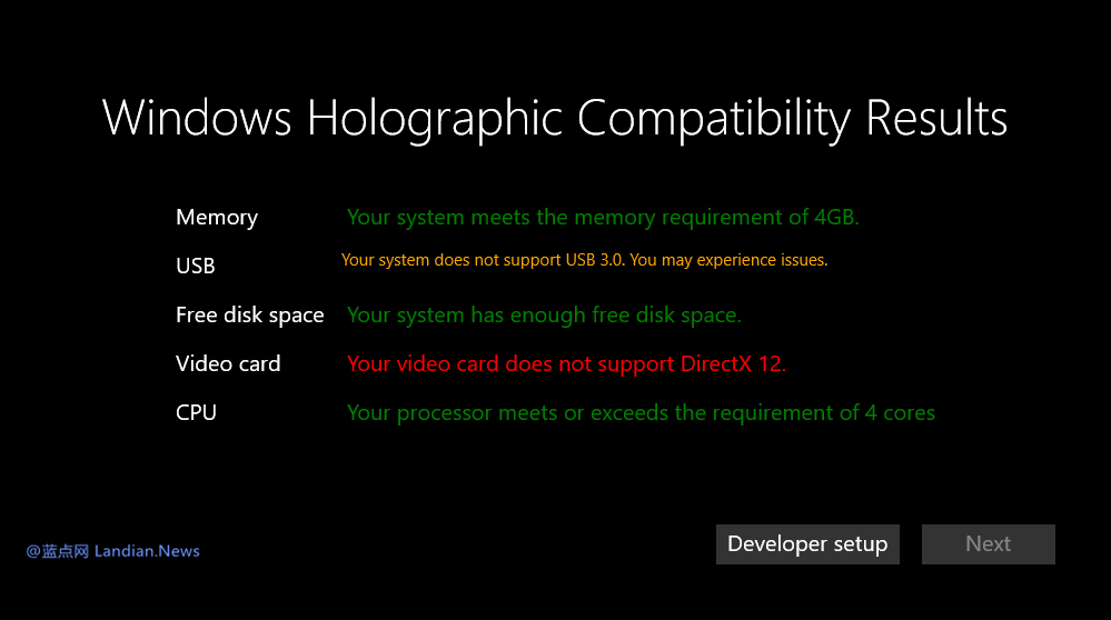 Windows 10 最新测试版本展示了VR眼镜的最低硬件要求