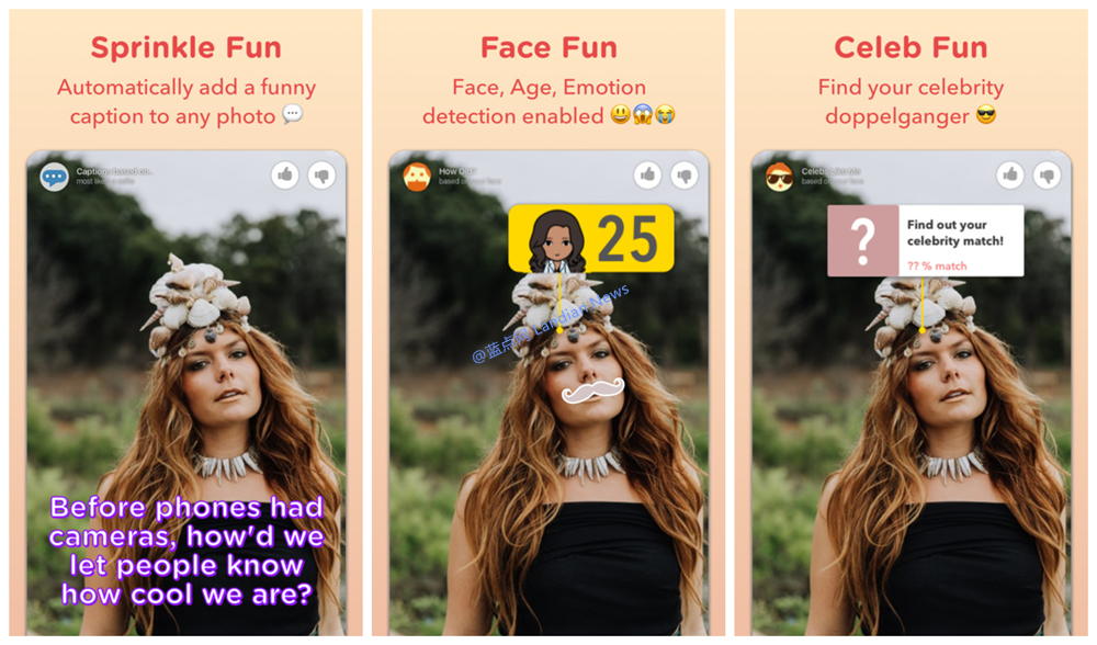 微软为iOS平台制作了可以自动添加贴图和文字的应用