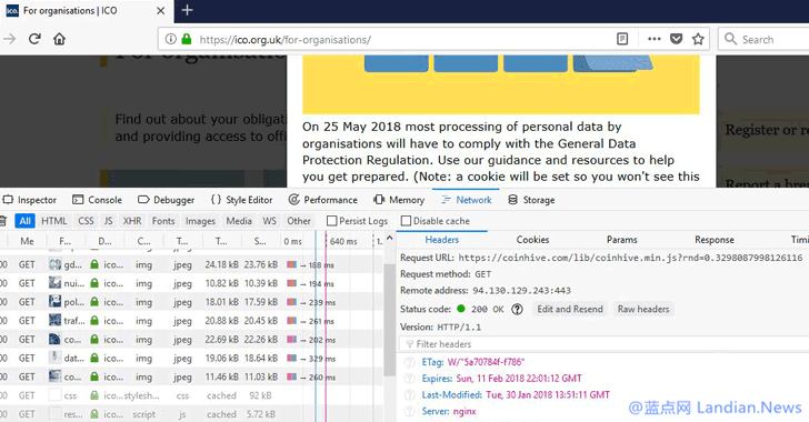 全球数千个政府网站遭到攻击后加载在线挖矿代码