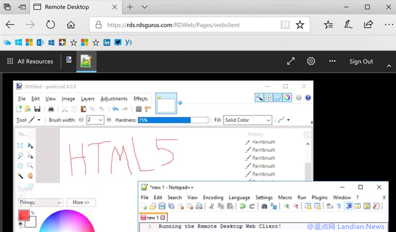 微软正在测试基于HTML 5的网页版远程桌面连接