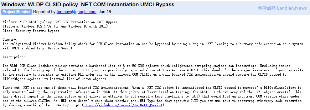 谷歌再次公布微软超期尚未修复的Windows 10漏洞