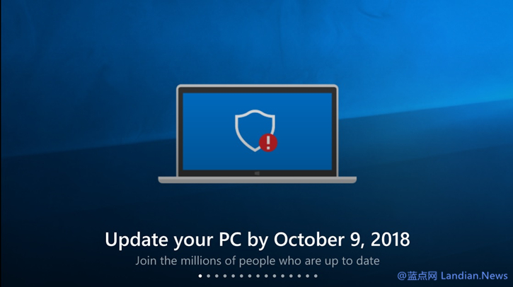 微软发布提醒Windows 10创意者更新版即将停止支持