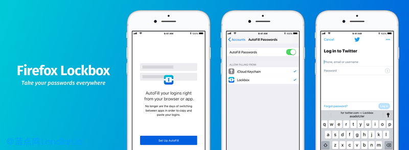 火狐密码保险箱发布新版适配iOS 12版自动填充账号密码