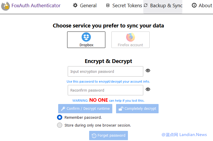 两步验证工具FoxAuth介绍 支持自动填充实时验证码