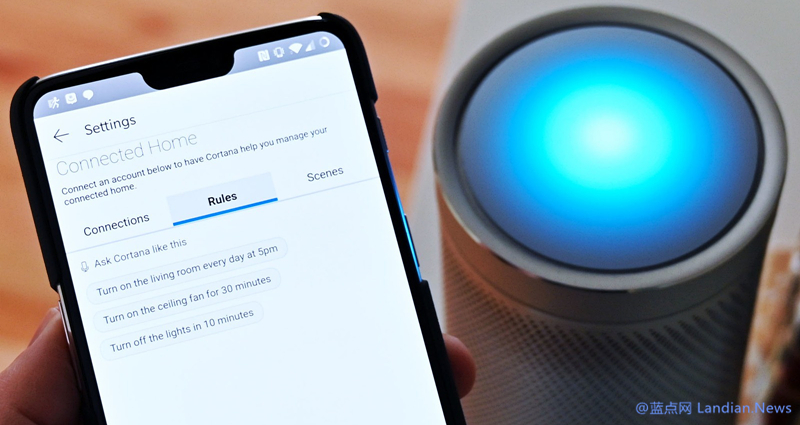 微软正在移动端中悄悄测试微软小娜的智能家居控制功能