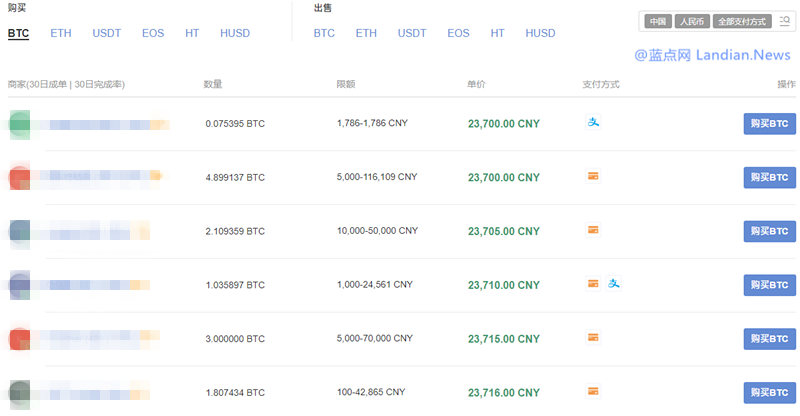 传支付宝和微信同时发函给火币网要求下架OTC支付通道
