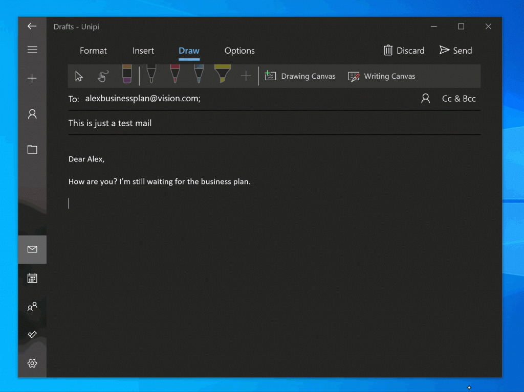 微软给Windows 10邮件应用带来手写笔的支持 可自动转化为文本内容