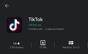 抖音国际版TikTok在谷歌帮助下删除800万条差评让评分提高到4.4分