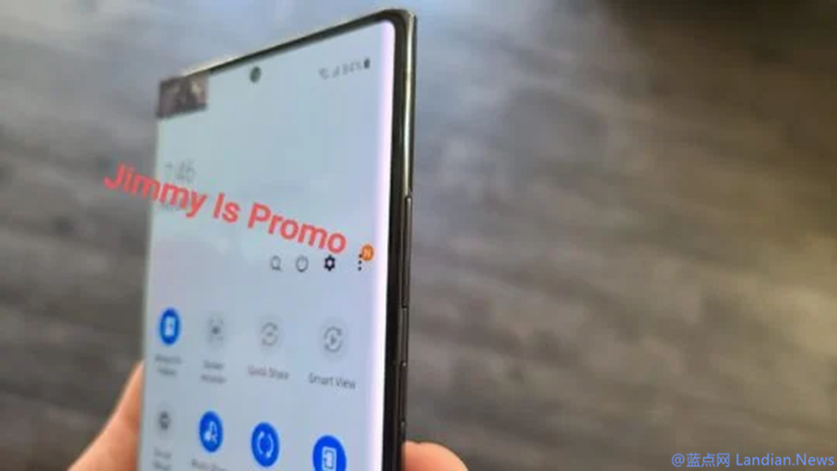 三星Galaxy Note 20 Ultra真机图片泄露:居中前置、显示屏曲率更小