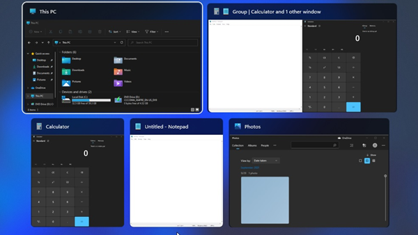 基于用户反馈微软正在将Windows 11窗口布局引入Alt+Tab和任务视图