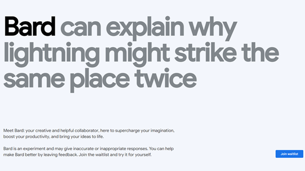 谷歌AI机器人Bard体验：速度挺快但也存在胡说八道的情况