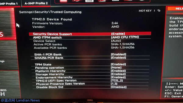 AMD正在推出AGESA 1.2.0.7版更新修复Windows 11启用fTPM后的卡顿问题